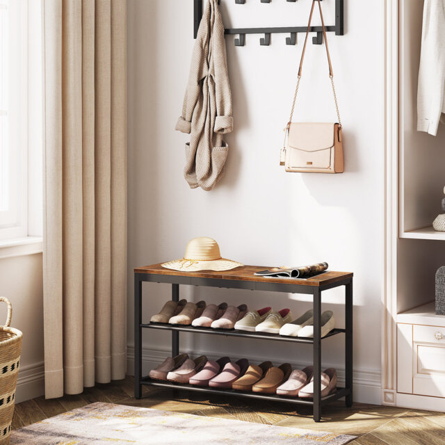 Metal, Manufactured Wood Storage Bench