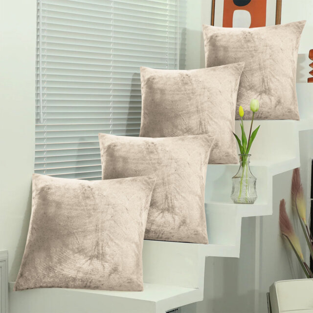 Luxury Crushed Velvet Cushion Cover (Pack Of 4)