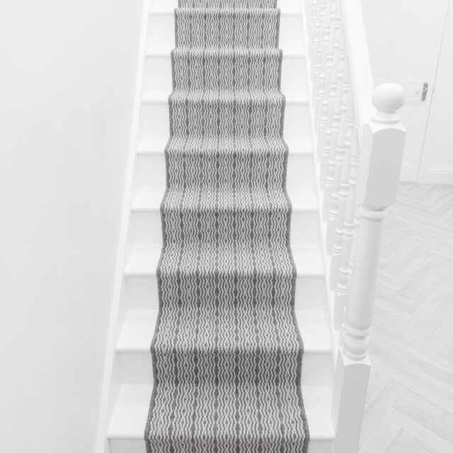 Cable Grey Stair Runner – Reversible, Durable & Hardwearing Carpet for Stairs & Staircases, Multiple Lengths