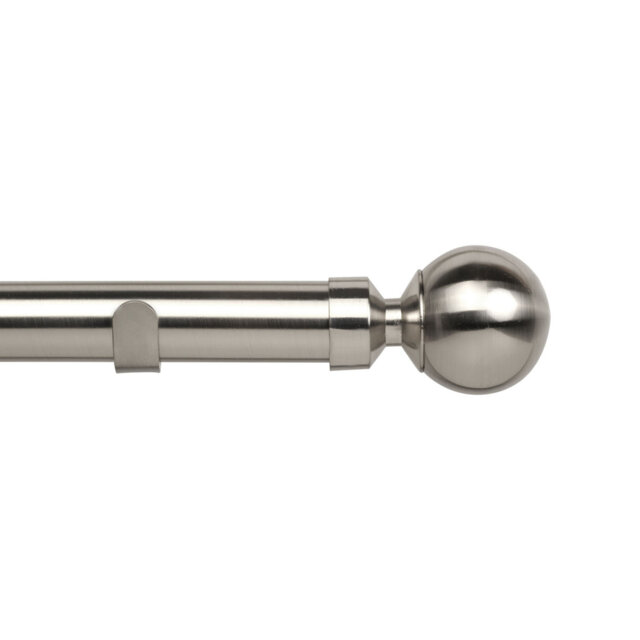 Silver Single Curtain Pole
