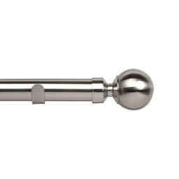 Silver Single Curtain Pole
