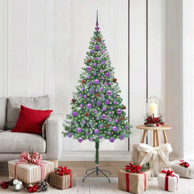 vidaXL Artificial Christmas Tree with Stand Green PVC and Steel