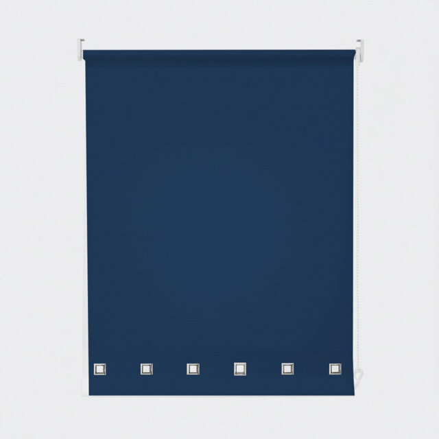 Semi Sheer Daylight Roller Blind with Chrome Eyelet Detail