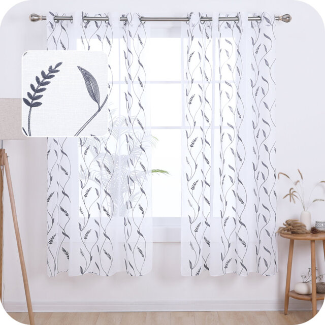 Lehman Semi Sheer Curtain Pair