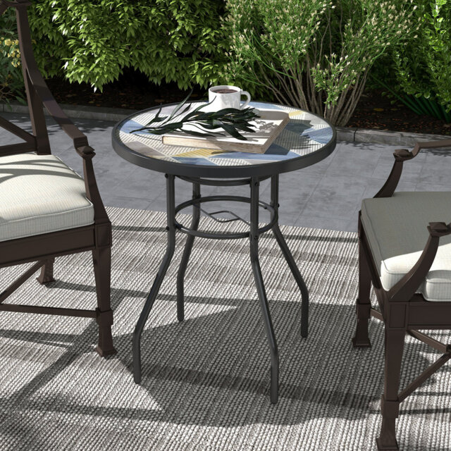 Knauss Round 4 - Person 60cm L Outdoor Dining Table,Coffee Table,Bistro Table