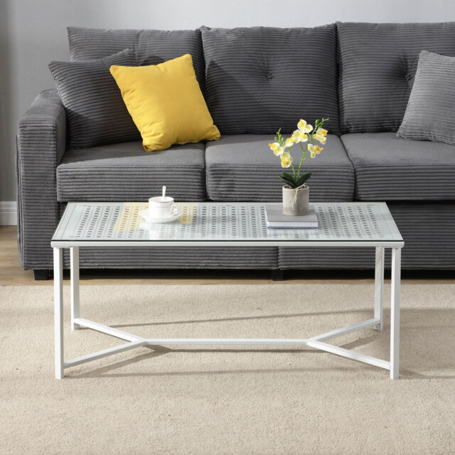 100cm Glass Top Console Table
