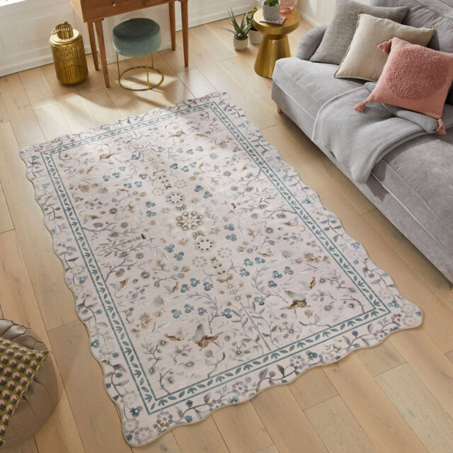 Dusty Pink Modern Soft Washable Rug, Stain Resistant Area Rug For Bedroom, & Dining Room
