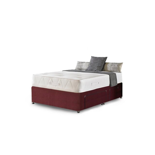 Asia Upholstered Divan Bed with Mattress