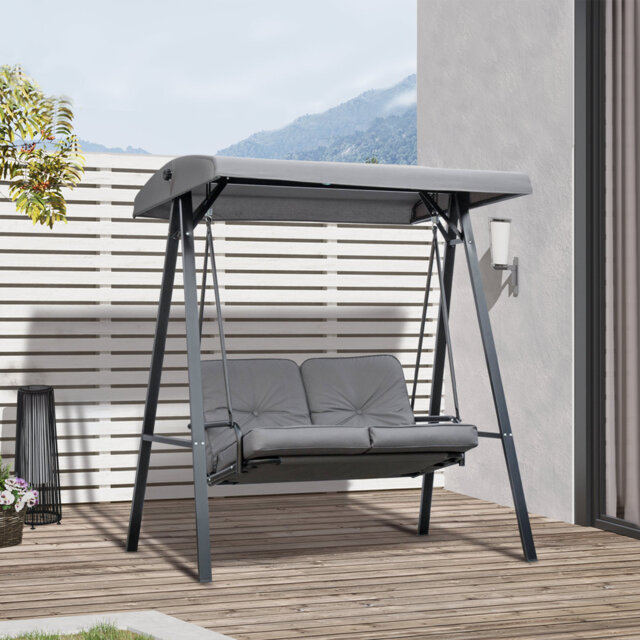 Ariyona 2 Person Porch Swing with Canopy