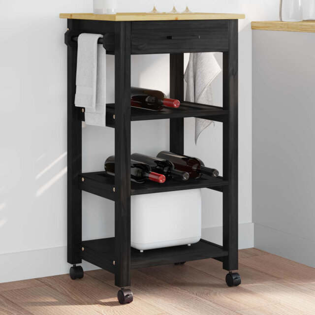 Solid Wood Bar Cart