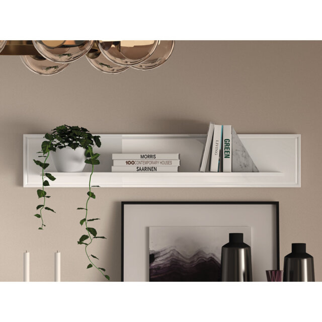 Amyna 2 Piece Pine Solid Wood Floating Shelf with Towel Bar