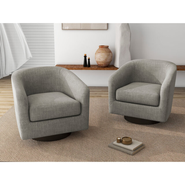 Bennett 73.1Cm Wide Swivel Barrel Chair