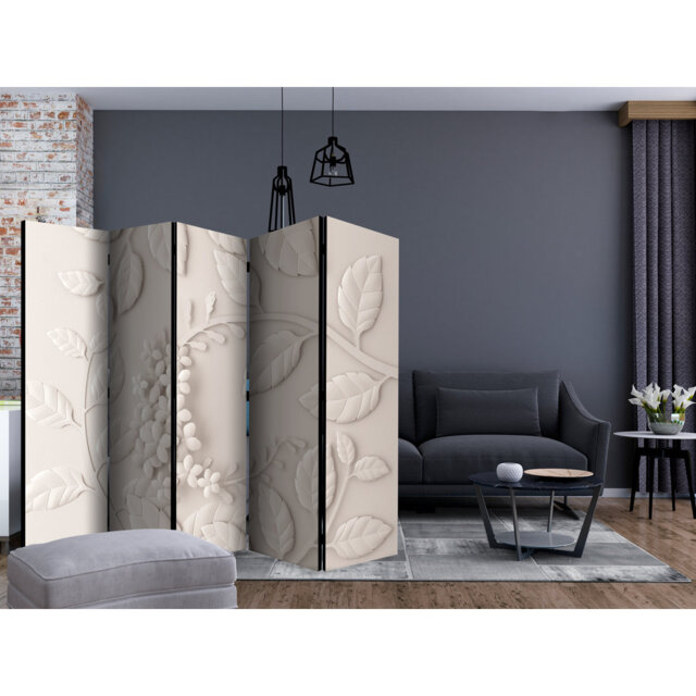 Room Divider - Paper Flowers (Cream) II [Room Dividers]
