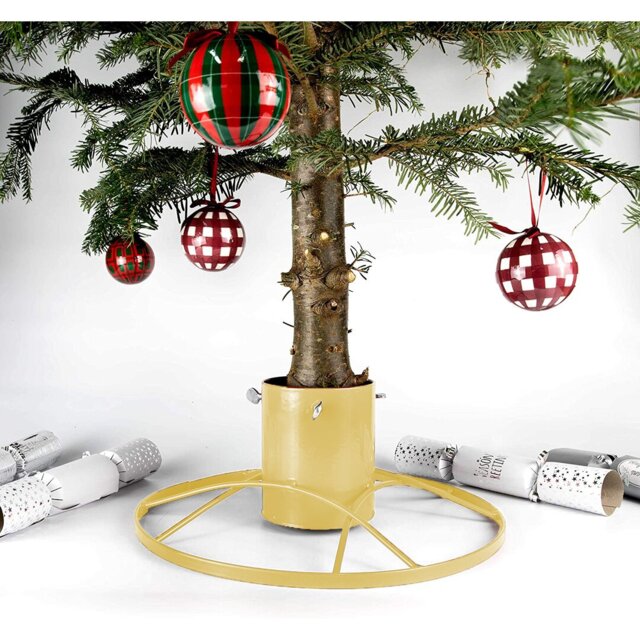 "Bosmere Contemporary Round Christmas Tree Stand 4"" Red, G480"