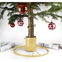"Bosmere Contemporary Round Christmas Tree Stand 4"" Red, G480"