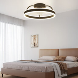 Ceiling fan with light, 34W, 40cm, quiet, dimmable ceiling light for bedroom