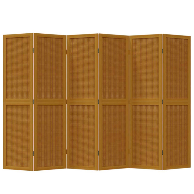 Aleinah 215cm W 6 - Panel Solid Wood Folding Room Divider