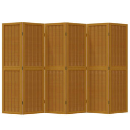 Aleinah 215cm W 6 - Panel Solid Wood Accent Room Divider