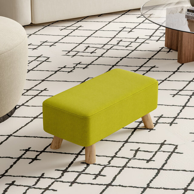 Arturo 57cm Wide Rectangle Solid Colour Footstool Ottoman