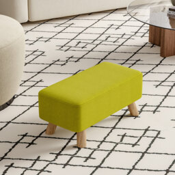 Arturo 57cm Wide Rectangle Solid Colour Footstool Ottoman