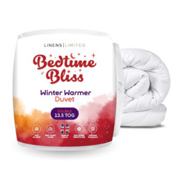 Linens Limited Bedtime Bliss Duvet, Made in the UK, All Year Round Quilt, Soft and Comfy, Hollowfibre, Machine Washable