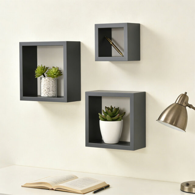 3 Piece Square Floating Shelf