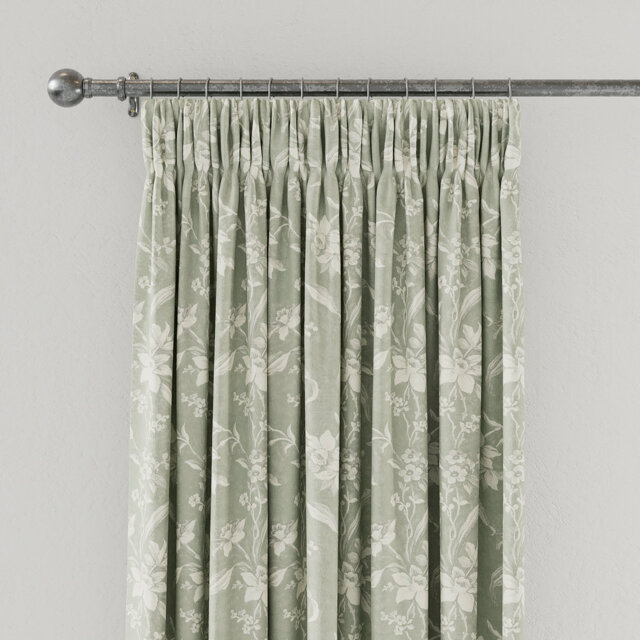 Daffodil Dreams 100% Cotton Room Darkening Curtain Pair