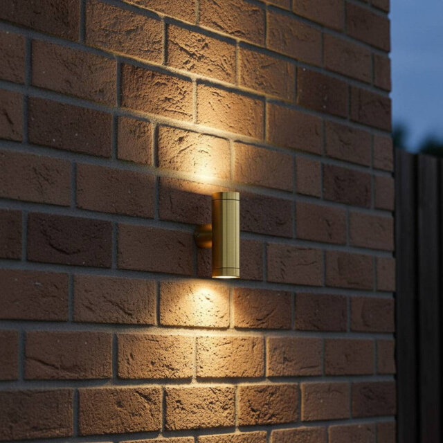 UltraBeam 6 Watt LED Brass Up and Down Outdoor LED Wall Light 600 Lumen IP66