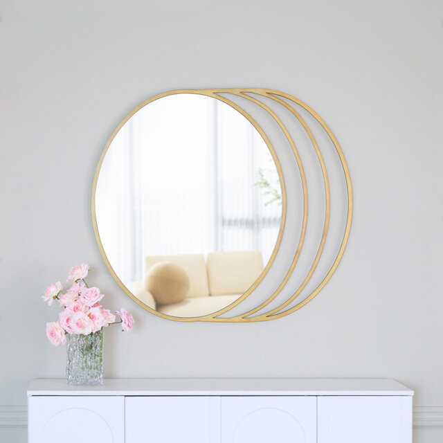 Aayah Iron Round Mirror