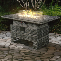 Icarus Rattan Rising Firepit Table