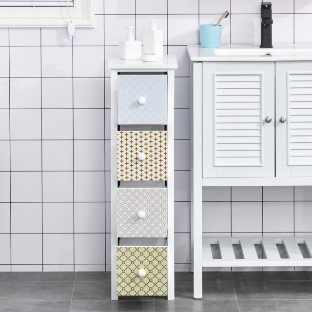 Mettler Drawer Cabinet, 4 Drawer Storage Organizer Unit Bathroom Bedroom