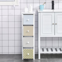 Mettler Drawer Cabinet, 4 Drawer Storage Organizer Unit Bathroom Bedroom