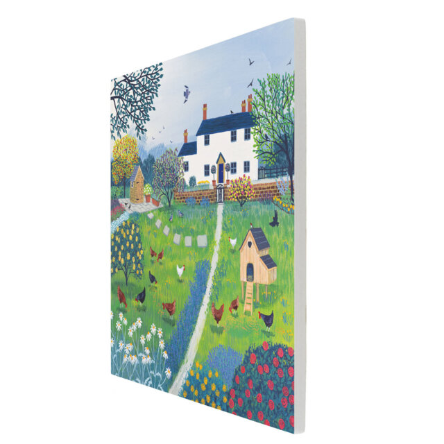 JO GRUNDY Farmhouse Plants & Flowers Wall Decor on Ceramic