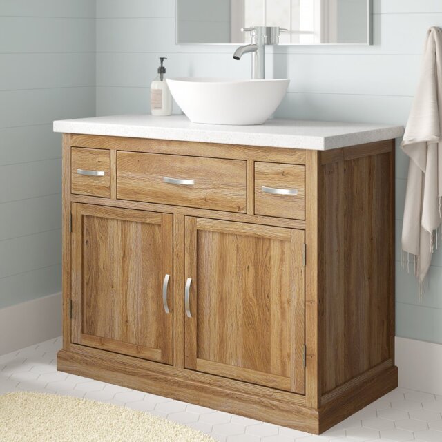 Nya 1000mm Single Bathroom Vanity with Vessel Ceramic Basin
