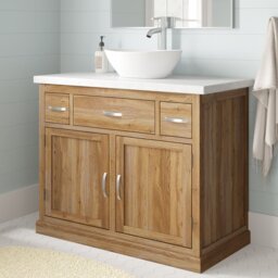 Nya 1000mm Single Bathroom Vanity with Vessel Ceramic Basin