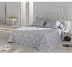 Lisa Cotton Blend Damask Bedspread