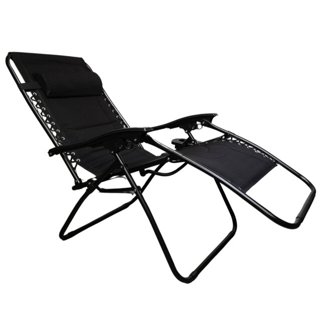 Luxury Padded Multi Position Zero Gravity Garden Relaxer Chair Lounger in All