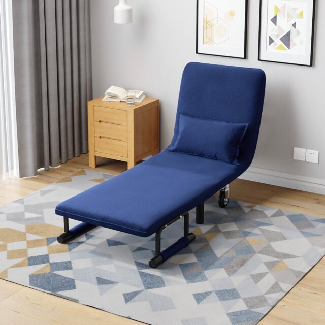 "Single Bed 83"" H Upholstered Accent Chair with Wheel"