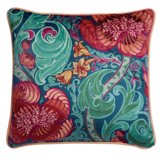 Down the Dilly Damask Square Scatter Cushion Cover/Cushion with Filling
