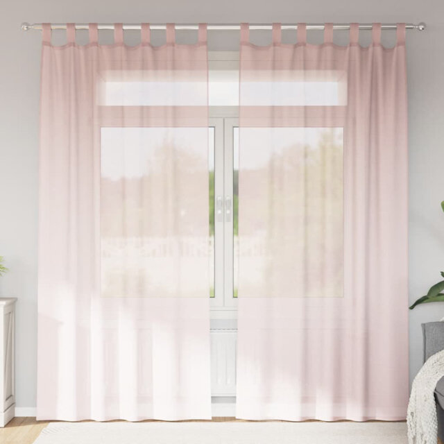 Vidaxl Voile Curtains With Loops 2 Pcs 140 Cm