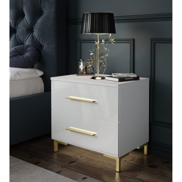 Varonique 2 Drawer Bedside Table