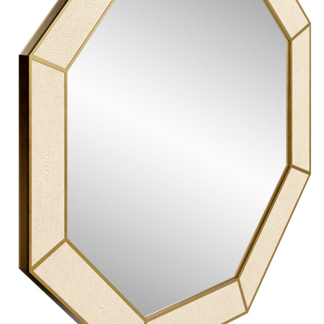 Ambera Solid And Engineered Wood Octagon Mirror