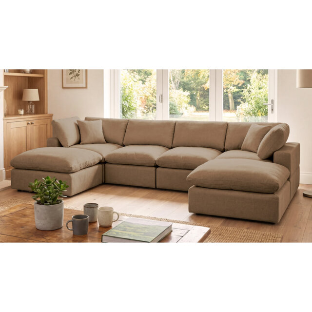 Sahian U-Shaped Modular Corner Sofa