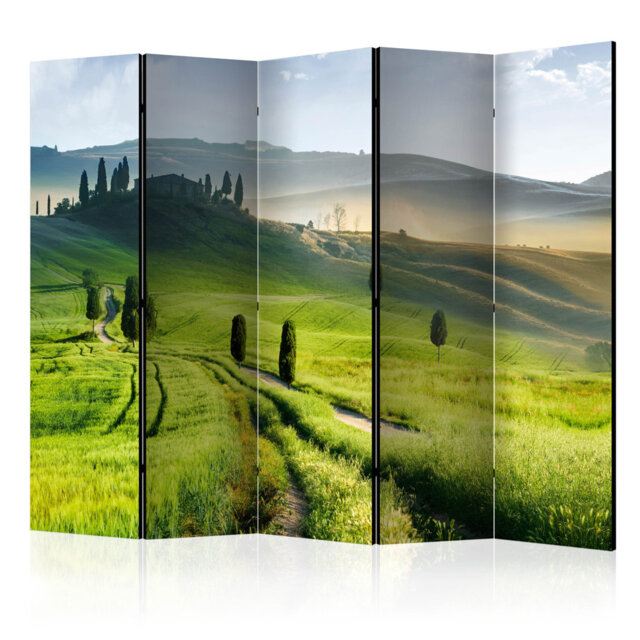 225cm W x 172cm H 5 - Panel One Sided Room Divider Folding Room Divider