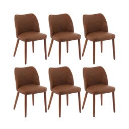 Dining Chair Set, Modern Upholstered Linen Armless Wingback Chair with Solid Wood Legs, Thick Cushion, for Dining Living Room Kitchen Office