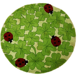 Kids Lagybug Handmade Tufted Green Rug