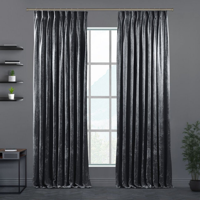 Pinch Plate Room Darkening Extra Long & Extra Wide Decorative Curtain - Single Panel 3