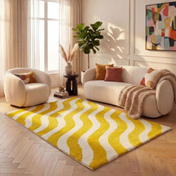 Joli Wavy Area Rug Soft Dense Pile for Living Rooms and Bedrooms