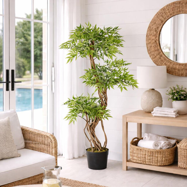 Artificial Evergreen Large Trees Large Japanese Evergreen Real Wood Trunk