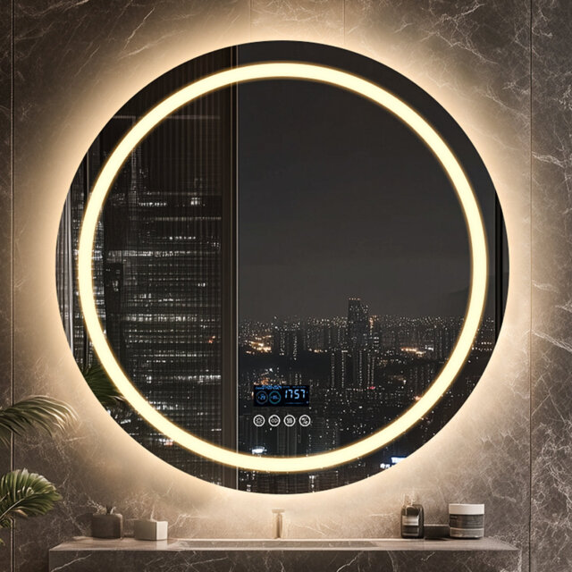 Courtny Round Blutooth LED Mirror